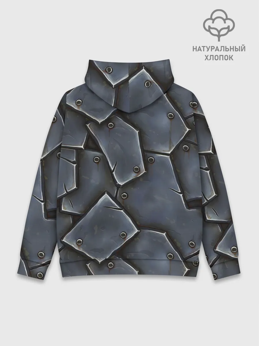 Худи мужской база хлопок / ЖЕЛЕЗНЫЕ ПЛИТЫ / БРОНЯ