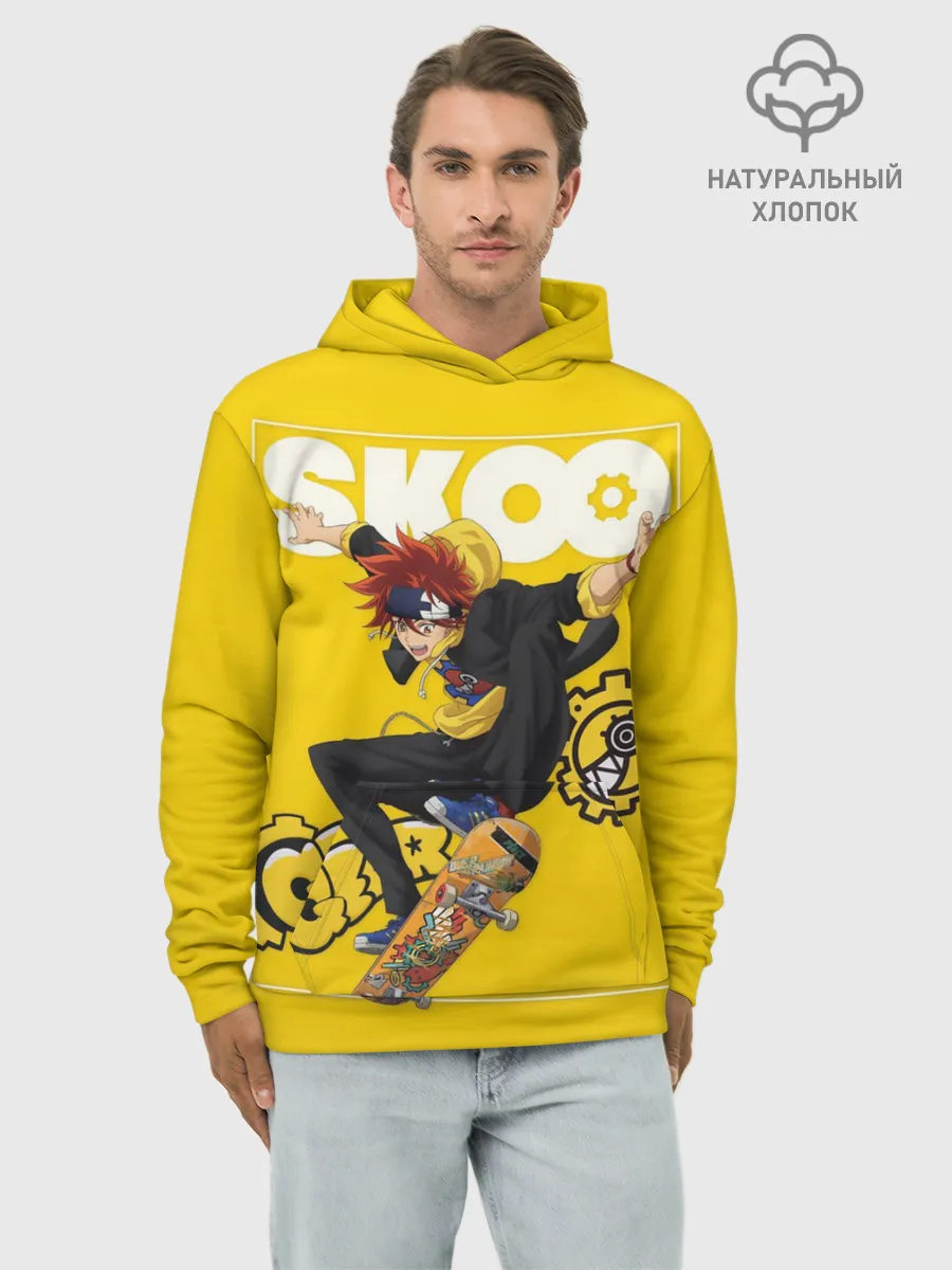 Худи мужской база хлопок / SK8 the Infinity, Реки Кян