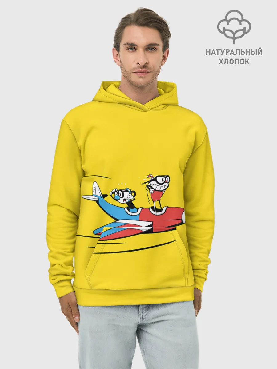 Худи мужской база хлопок / Летящие кружки