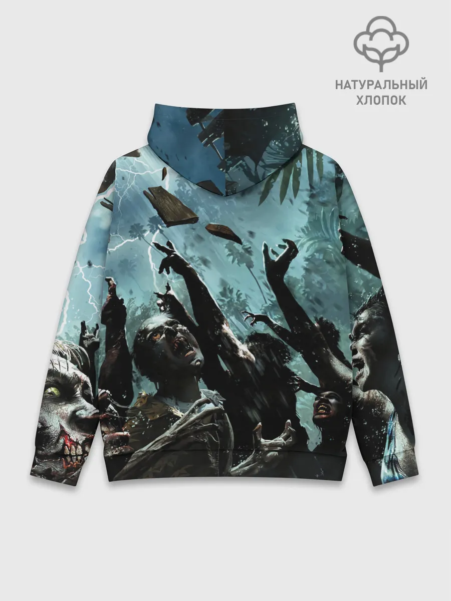 Худи мужской база хлопок / Толпа зомби
