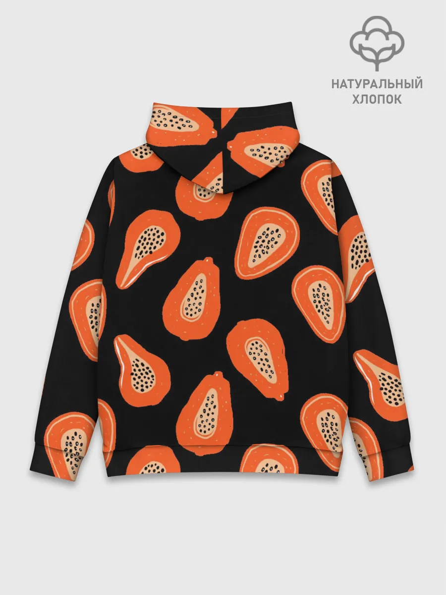 Худи мужской база хлопок / Папайя
