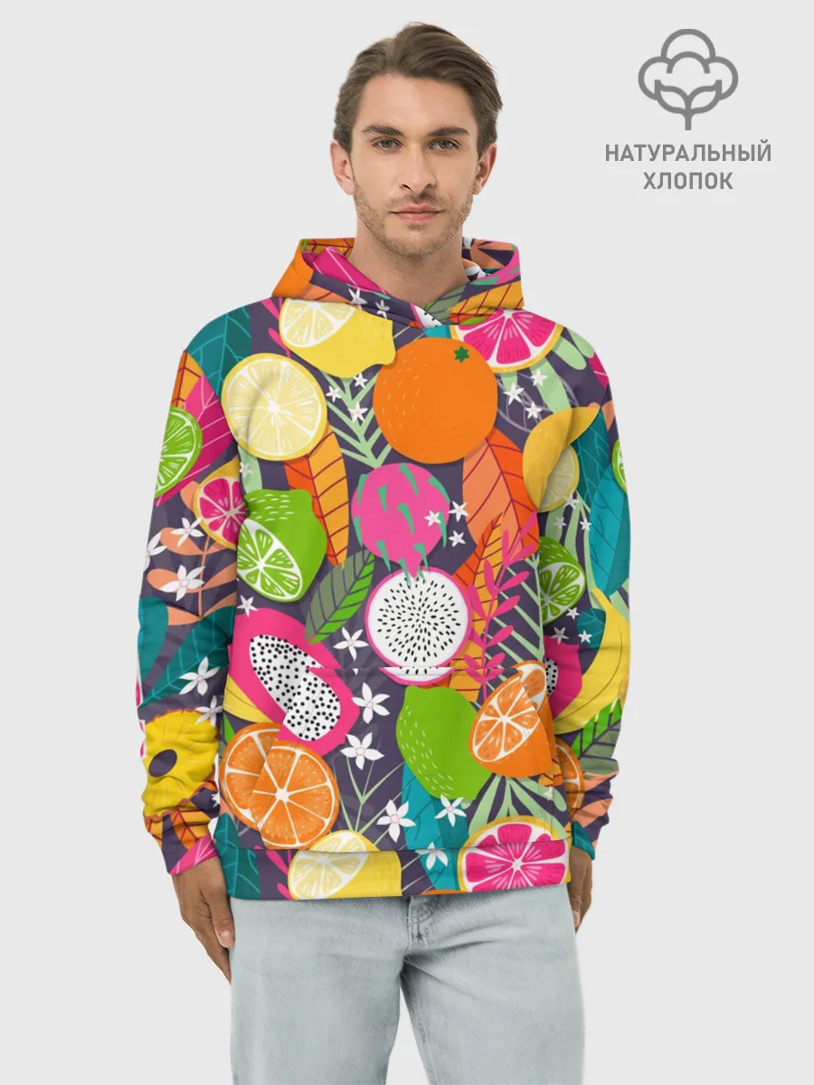 Худи мужской база хлопок / Фрукты