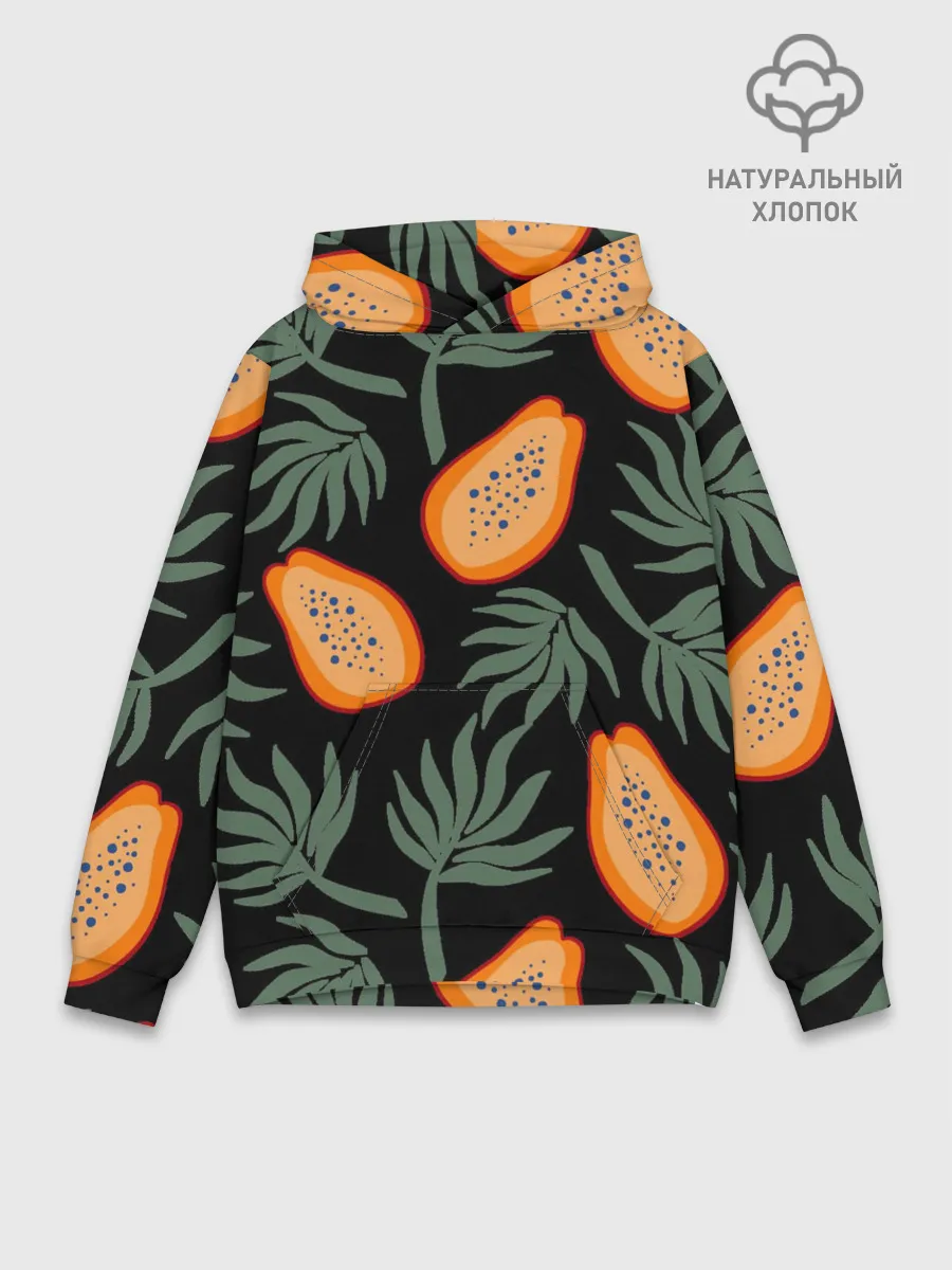 Худи мужской база хлопок / Папайя