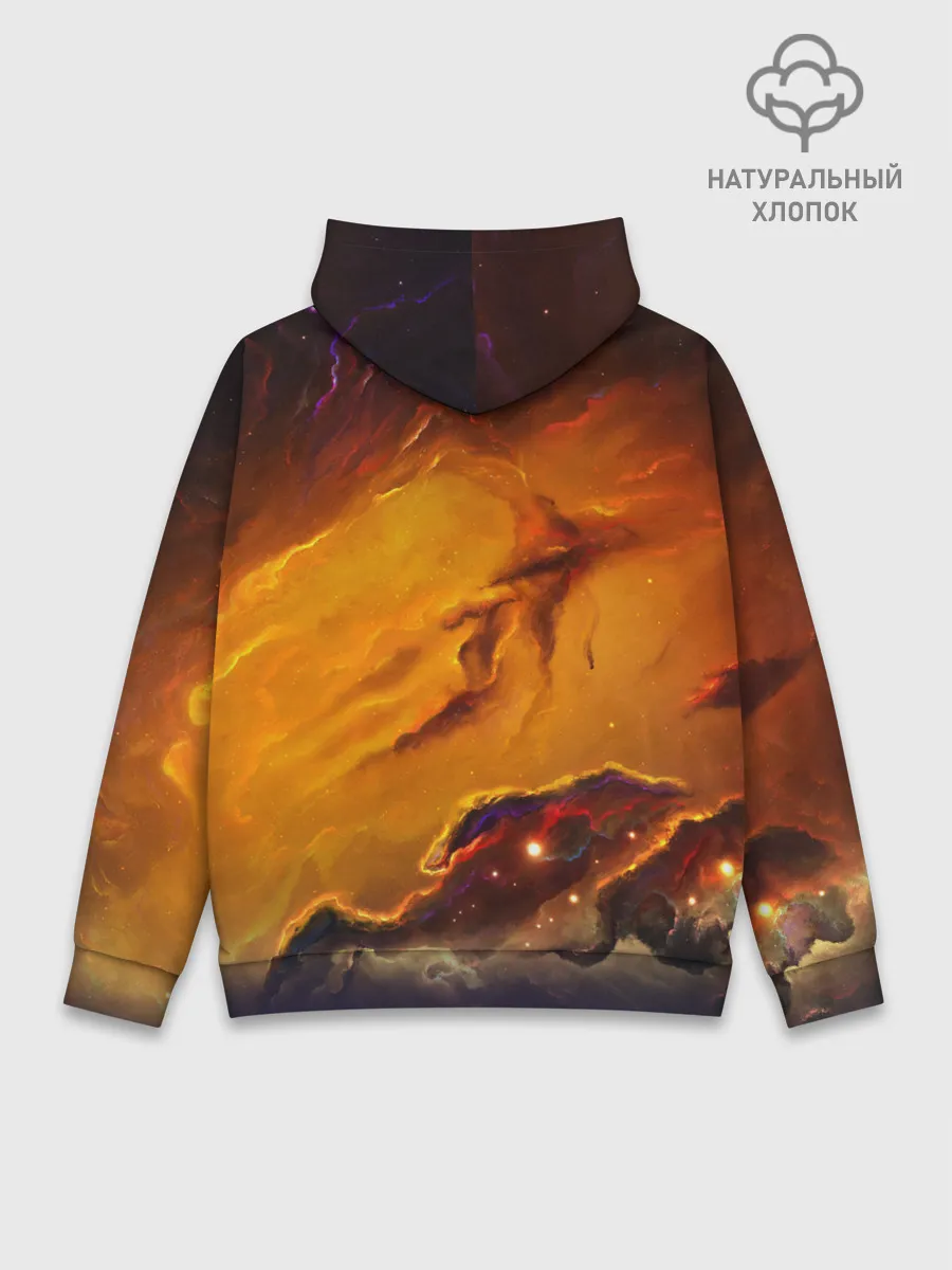 Худи мужской база хлопок / Космический кот | Space Cat