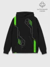 Худи мужской база хлопок / ФУТУРИСТИЧНАЯ БРОНЯ | ЗЕЛЕНАЯ