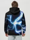 Худи мужской база хлопок / Чёрный клевер удар молнии