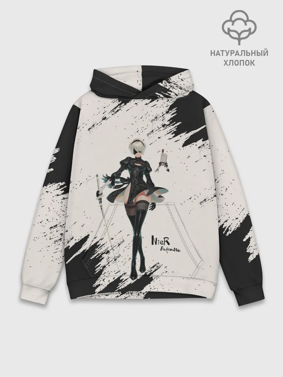 Худи мужской база хлопок / Ниэр | Nier Automata