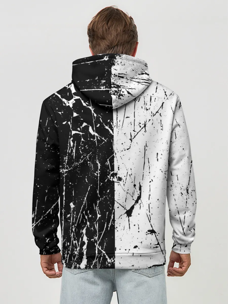 Худи мужской база хлопок / ЧБ ГРАНЖ | RED BUTTERFLY