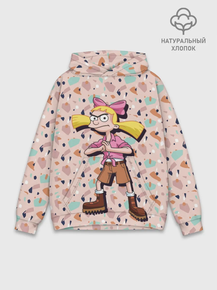 Худи мужской база хлопок / Эй, Арнольд! Хельга Патаки