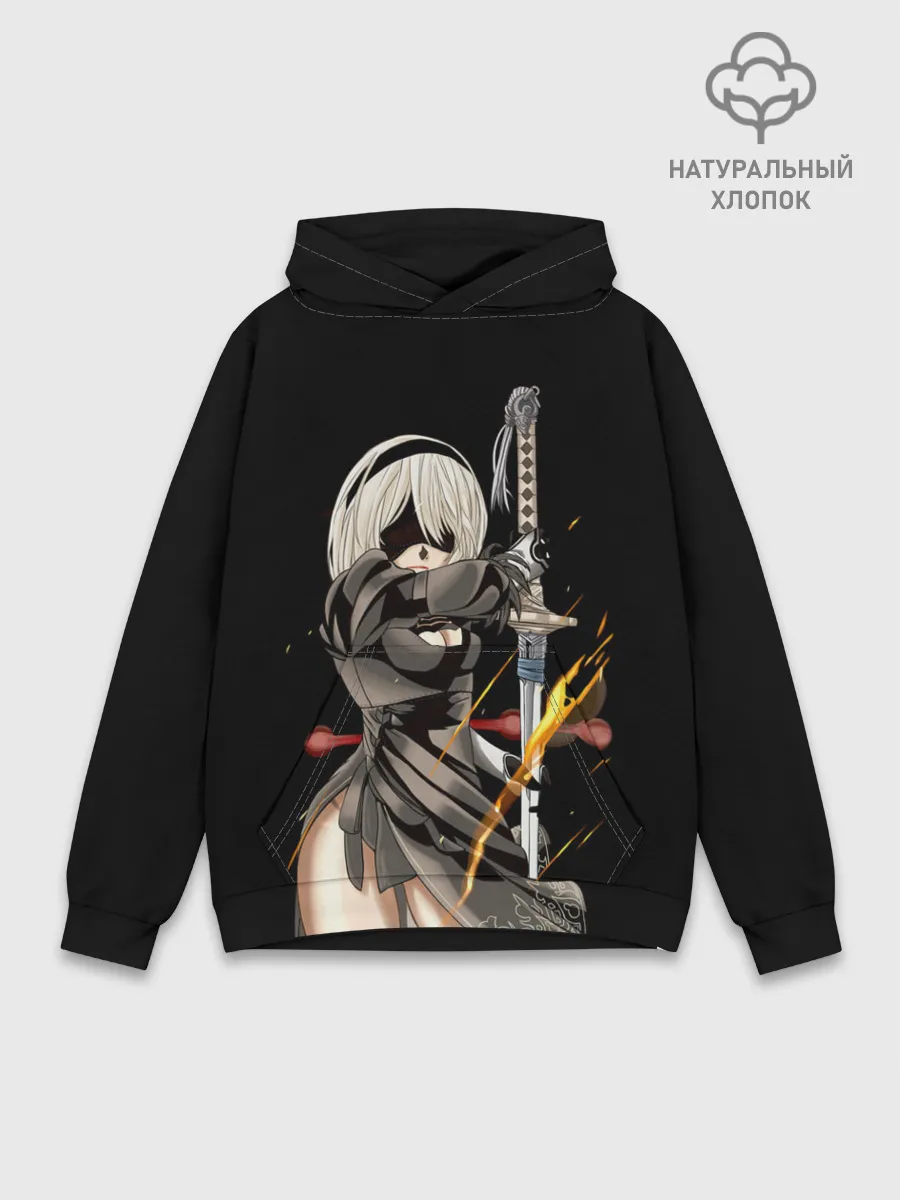 Худи мужской база хлопок / Nier: Automata