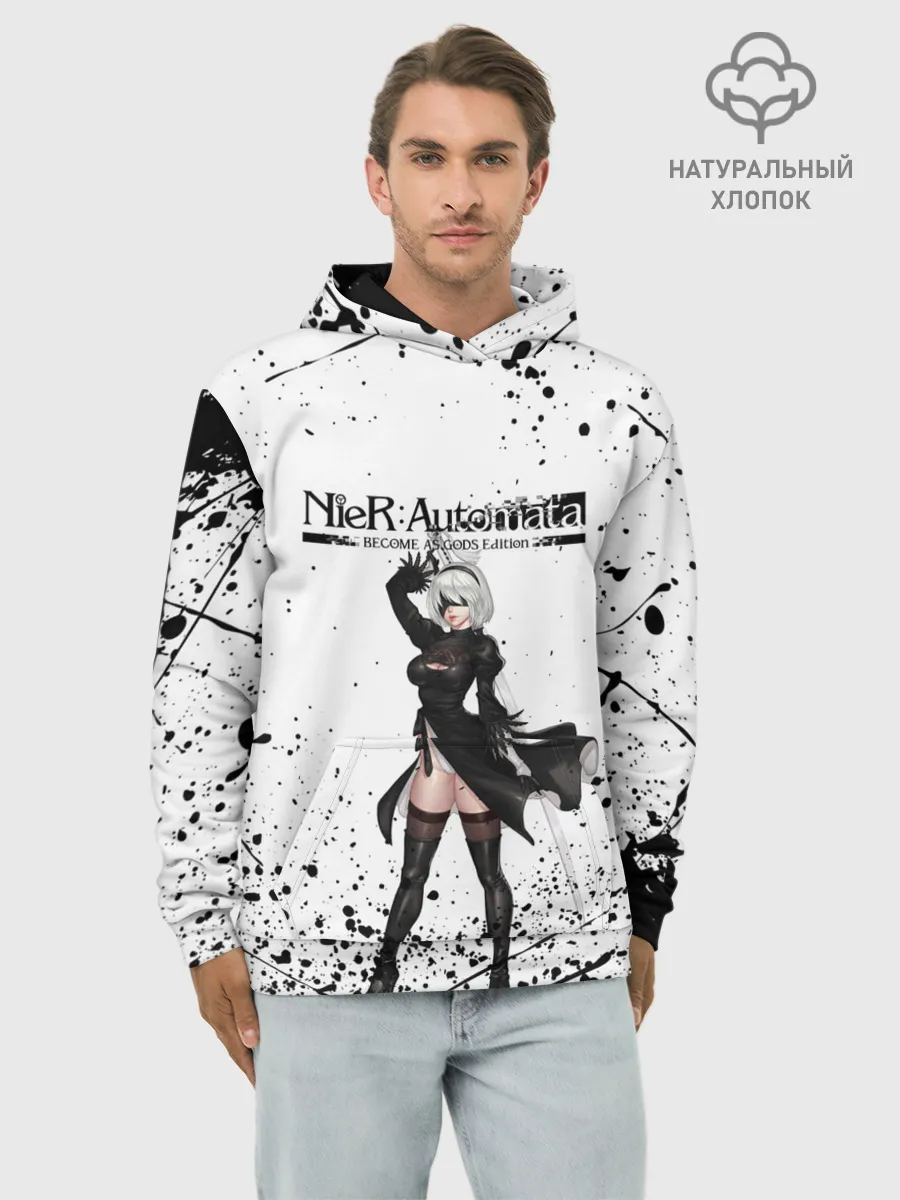 Худи мужской база хлопок / Nier Automata | YoRHa