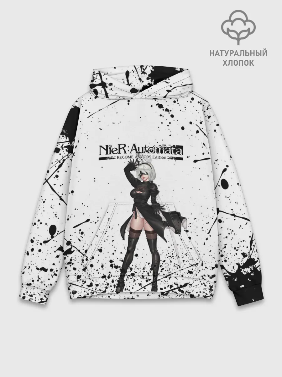 Худи мужской база хлопок / Nier Automata | YoRHa
