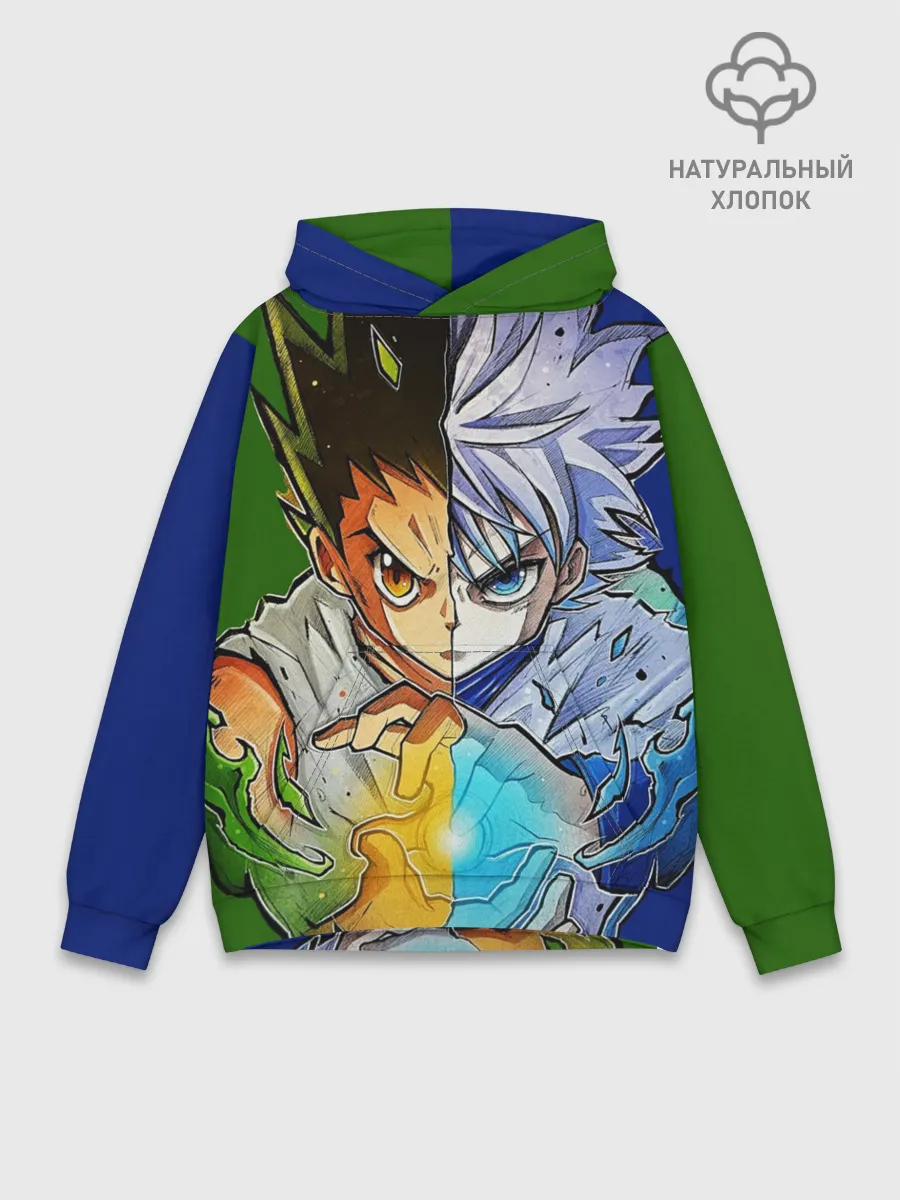 Худи мужской база хлопок / Киллуа золдик и Гон хантер