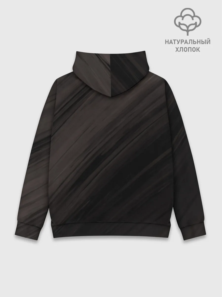 Худи мужской база хлопок / Чёрный клевер Аста в розовом