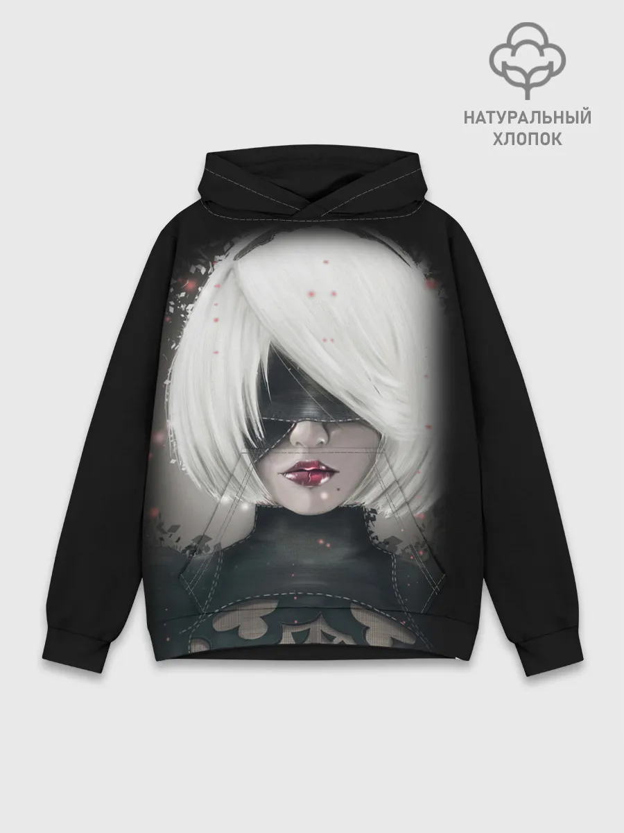 Худи мужской база хлопок / YoRHa | Nier