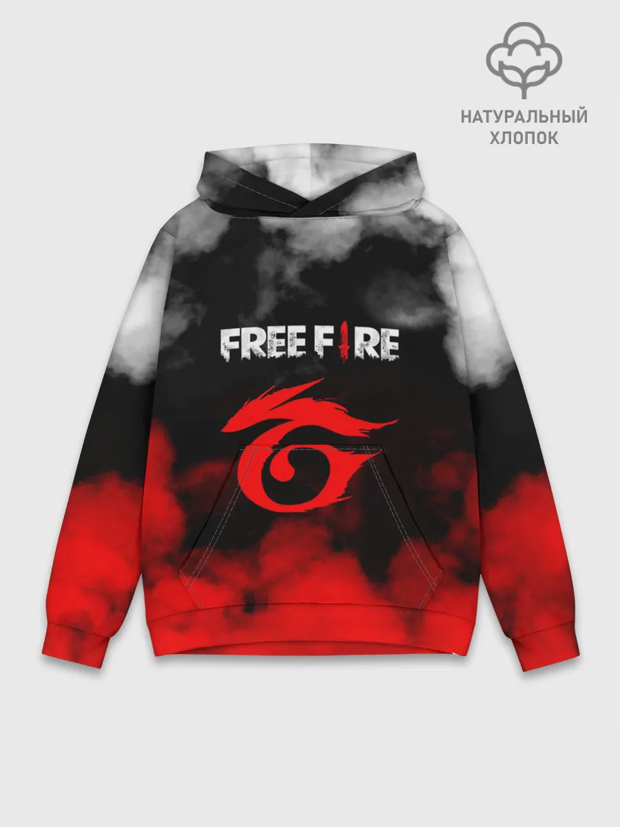 Худи мужской база хлопок / GARENA FREE FIRE / ГАРЕНА ФРИ ФАЕР.