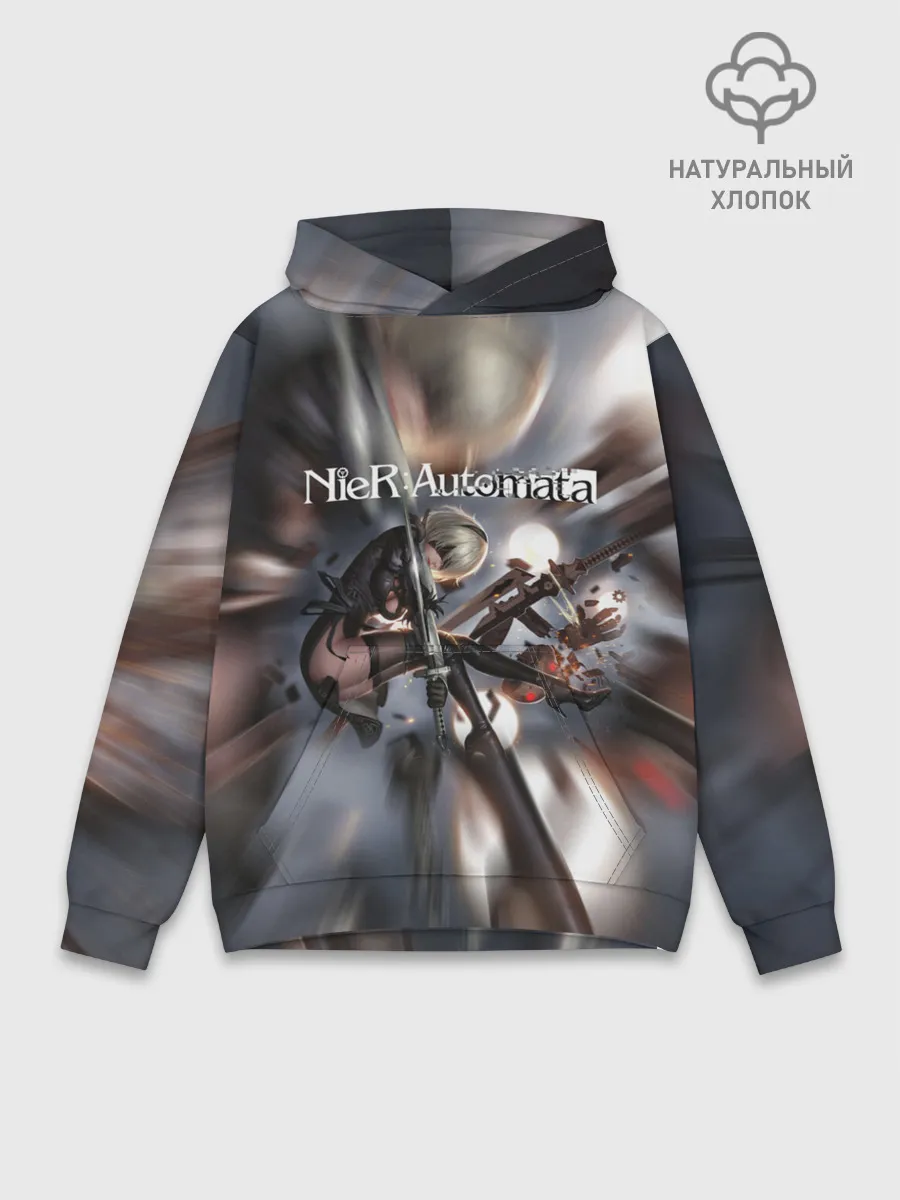 Худи мужской база хлопок / YoRHa | Nier Automata