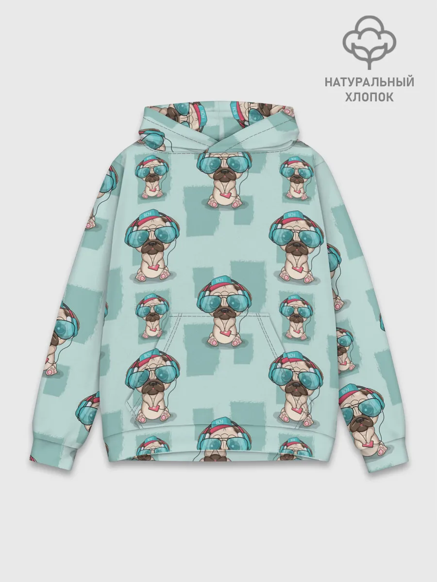 Худи мужской база хлопок / Крутой песик