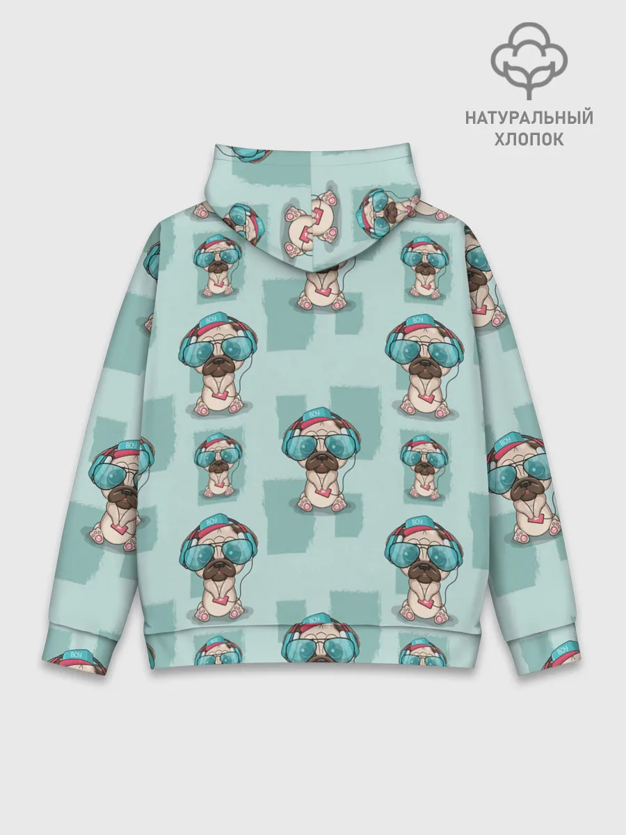 Худи мужской база хлопок / Крутой песик