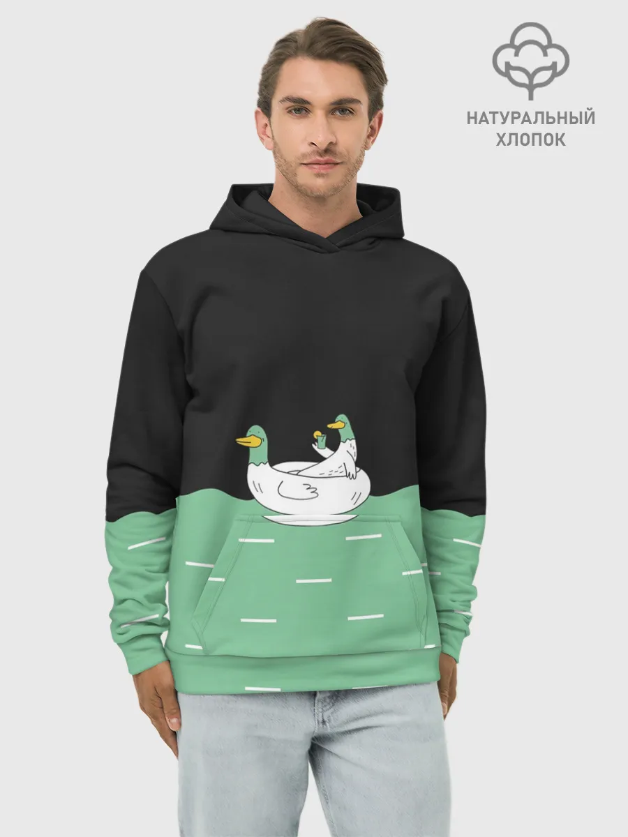 Худи мужской база хлопок / Уточки