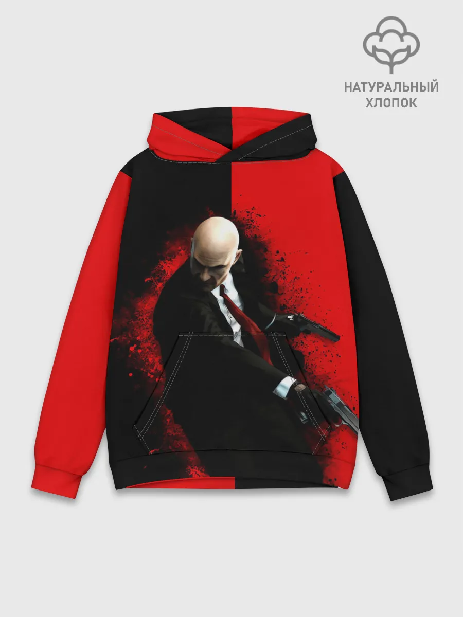 Худи мужской база хлопок / Hitman splash