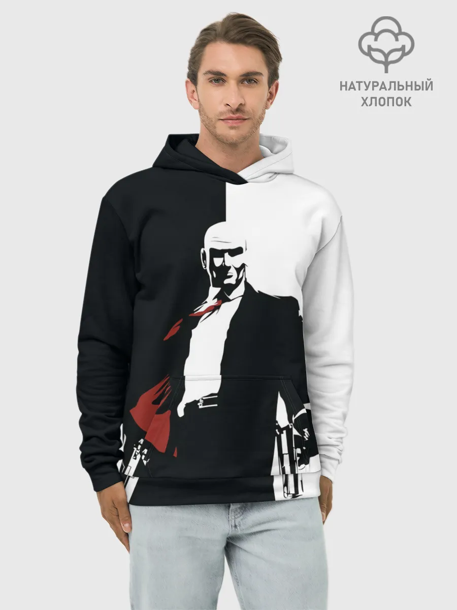 Худи мужской база хлопок / Hitman BW