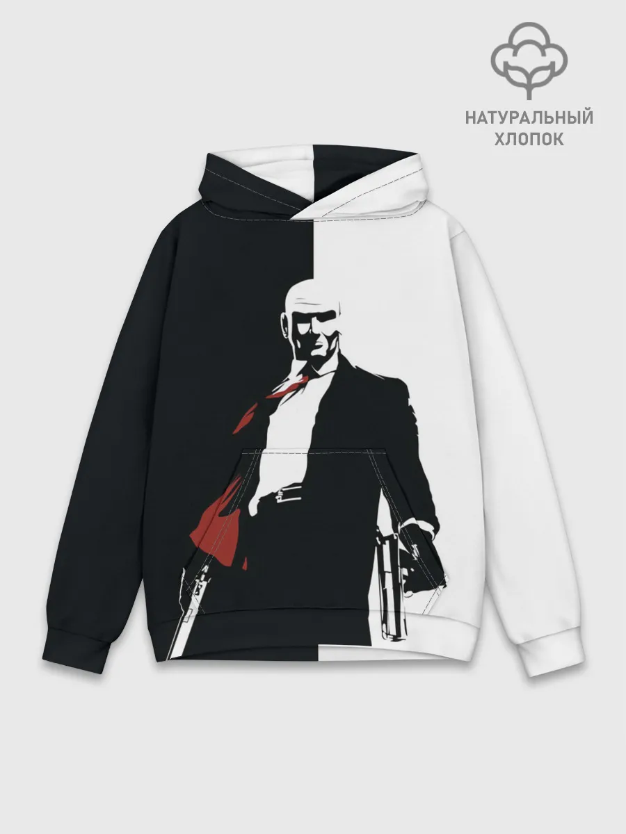 Худи мужской база хлопок / Hitman BW