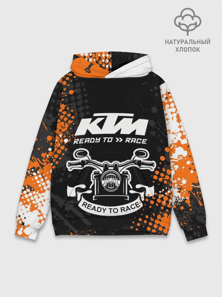 Худи мужской база хлопок / KTM MOTORCYCLES / КТМ МОТОЦИКЛЫ