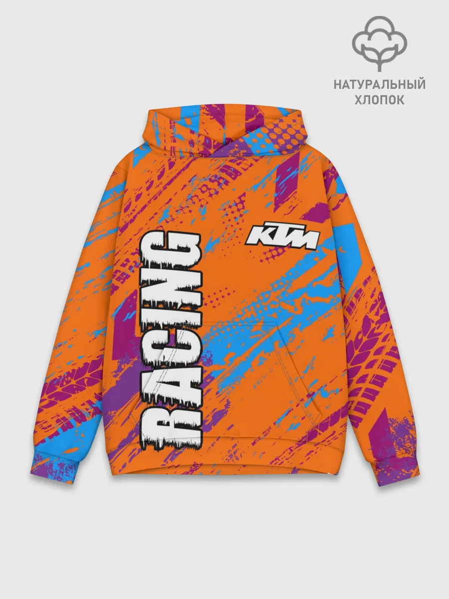 Худи мужской база хлопок / KTM MOTORCYCLES / КТМ МОТОЦИКЛЫ