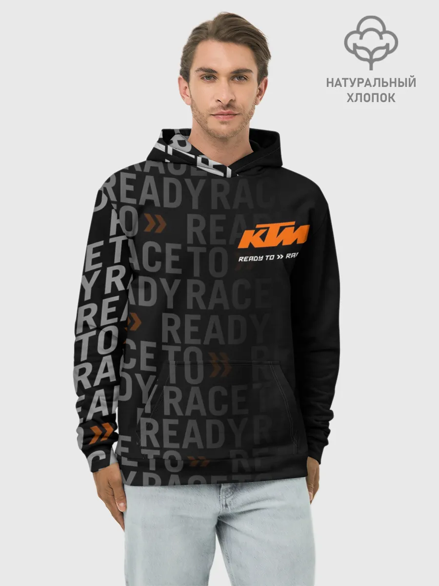 Худи мужской база хлопок / KTM MOTORCYCLES / КТМ МОТОЦИКЛЫ