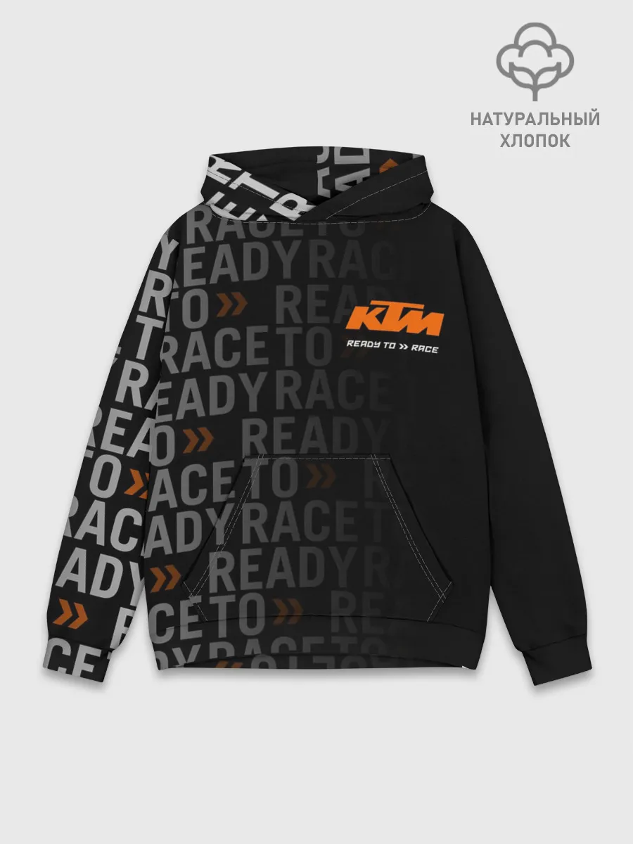 Худи мужской база хлопок / KTM MOTORCYCLES / КТМ МОТОЦИКЛЫ