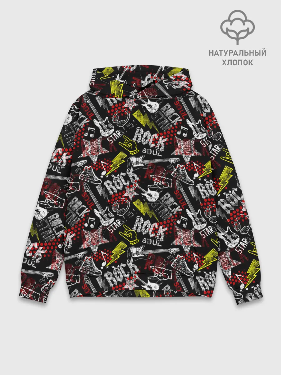 Худи мужской база хлопок / ROCK MUSIC
