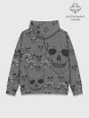 Худи мужской база хлопок / Цветы и черепа