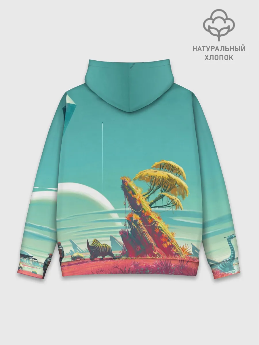 Худи мужской база хлопок / No Man Sky
