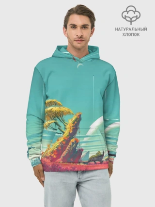 Худи мужской база хлопок / No Man Sky