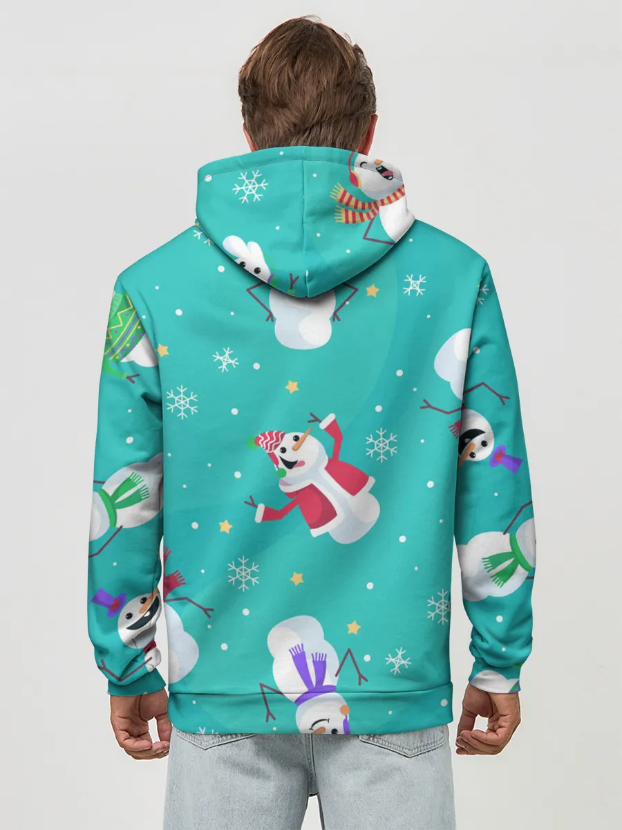 Худи мужской база хлопок / РазНые Снеговики