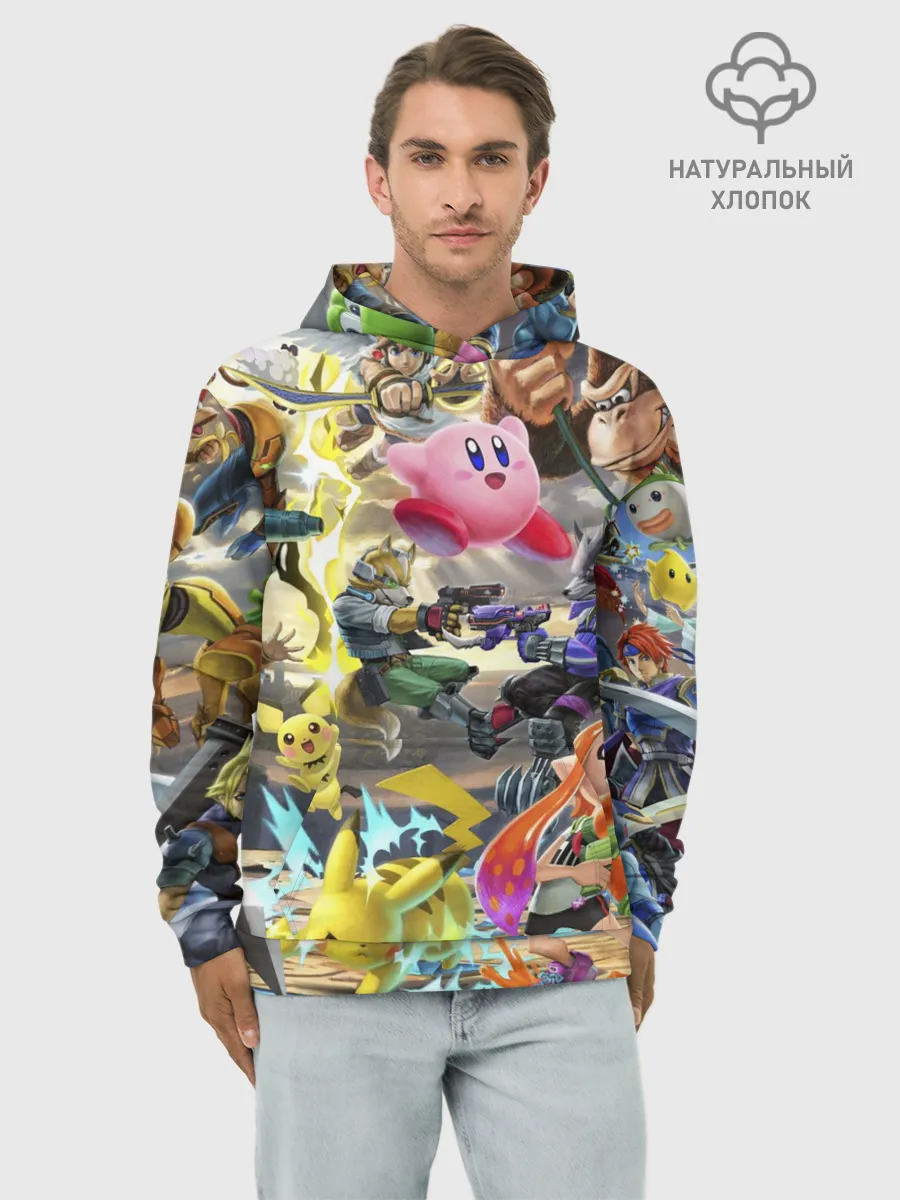 Худи мужской база хлопок / Super Smash World
