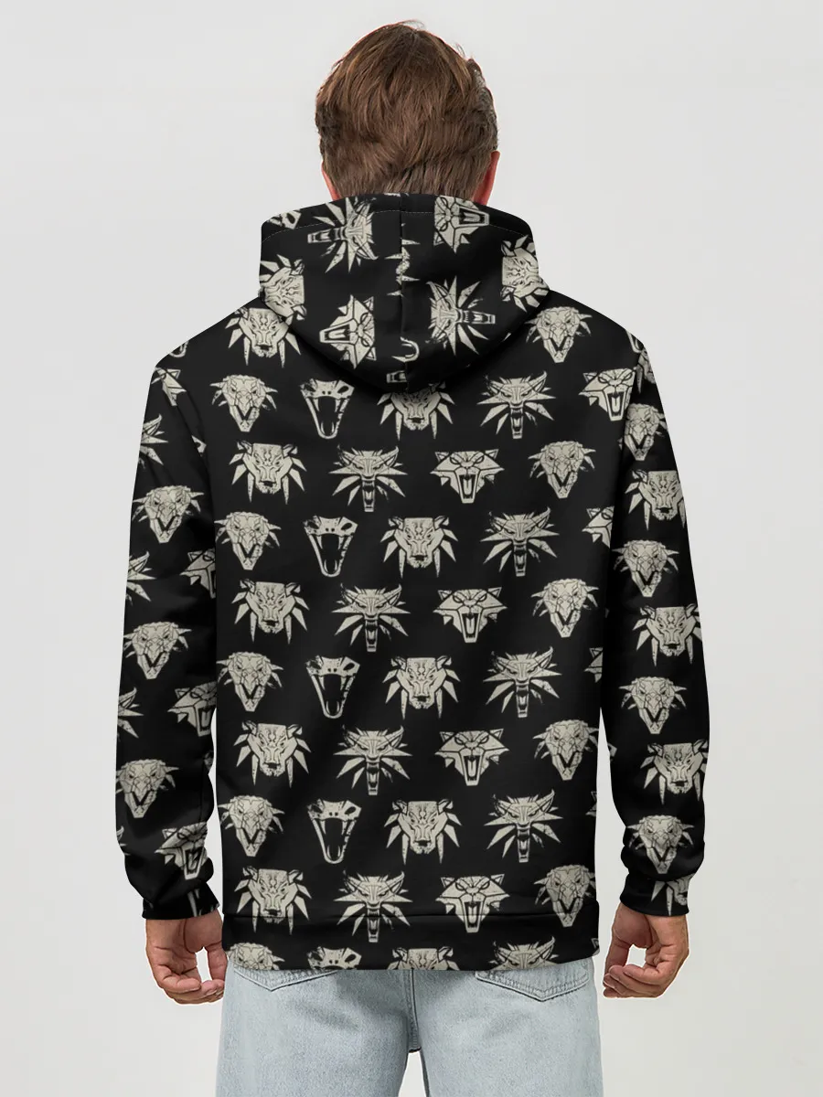 Худи мужской база хлопок / THE WITCHER ЛОГОТИПЫ