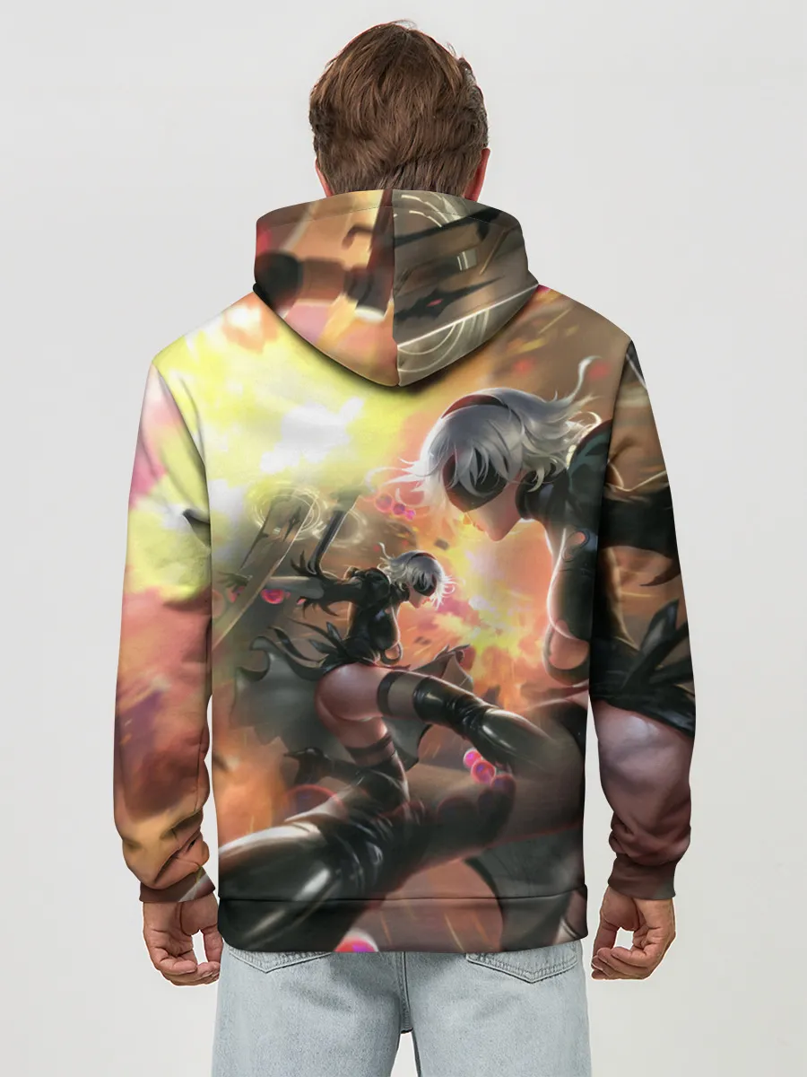 Худи мужской база хлопок / 2B | Nier Automata