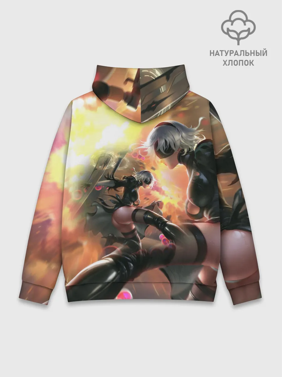 Худи мужской база хлопок / 2B | Nier Automata