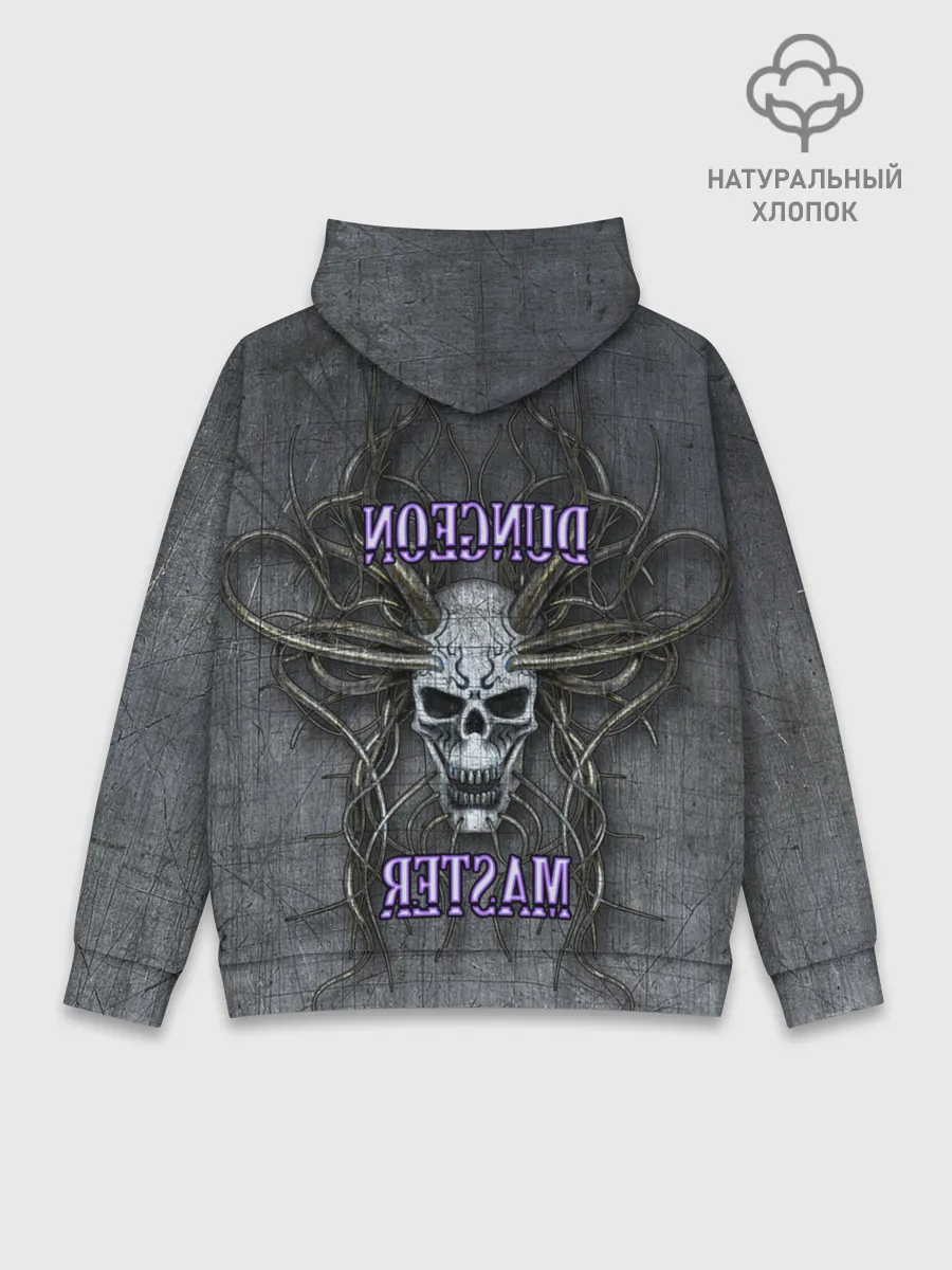 Худи мужской база хлопок / DM | Dungeon Master | SKULL