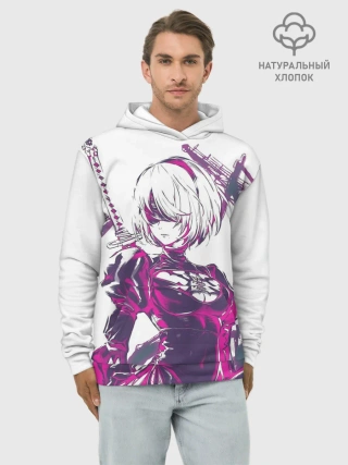 Худи мужской база хлопок / 2B | NEON | НЕОН