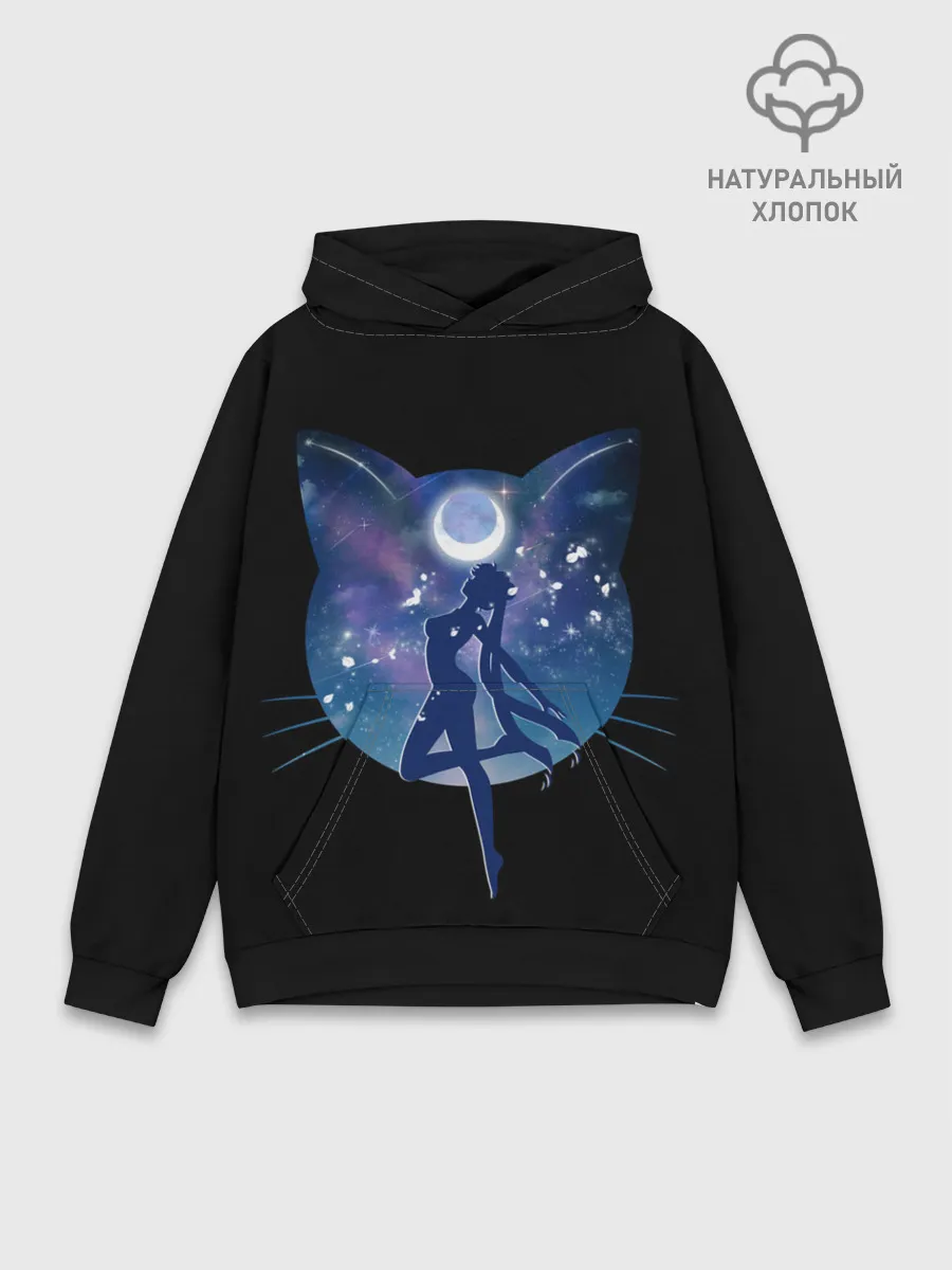 Худи мужской база хлопок / Sailor Moon силуэт
