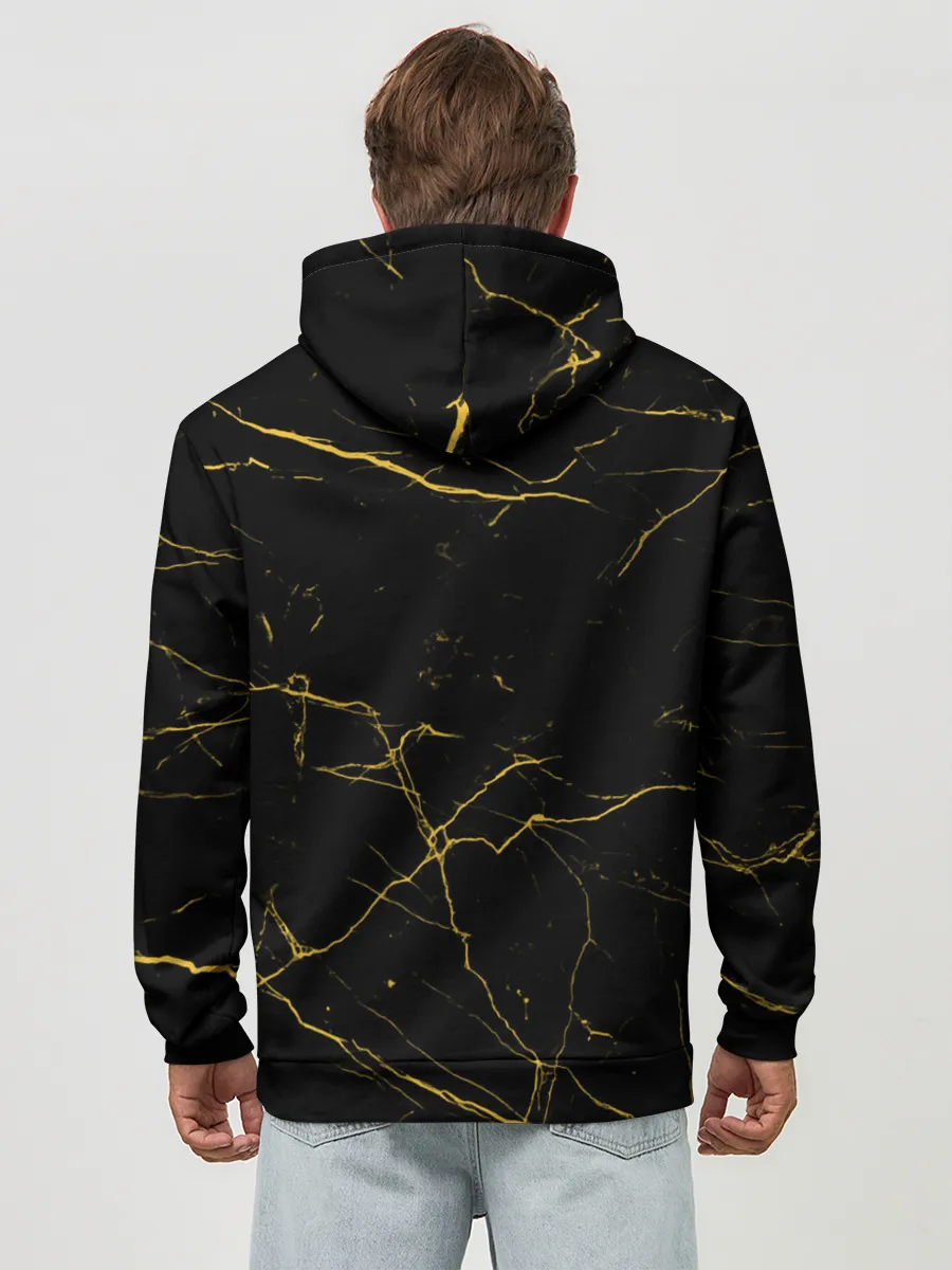 Худи мужской база хлопок / Чёрный клевер Черный Аста