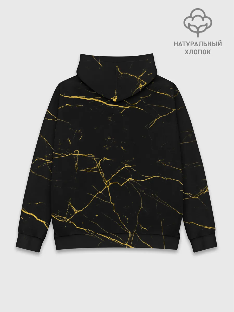 Худи мужской база хлопок / Чёрный клевер Черный Аста