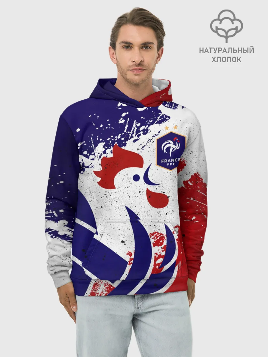 Худи мужской база хлопок / Сборная Франции