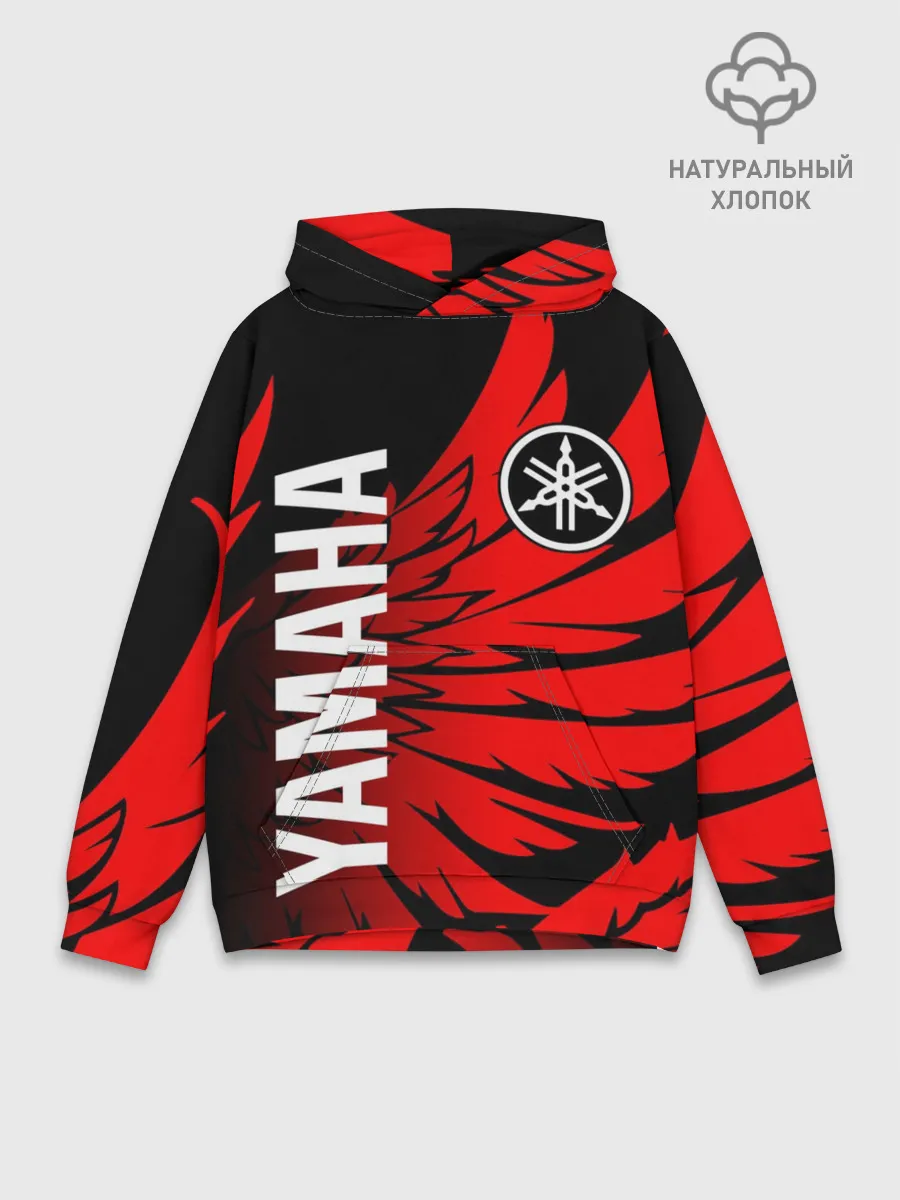 Худи мужской база хлопок / YAMAHA / ЯМАХА / МОТОСПОРТ