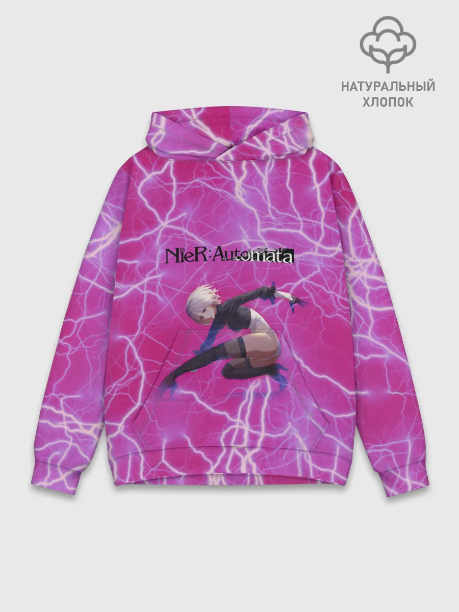 Худи мужской база хлопок / YoRHa Light | Nier Automata
