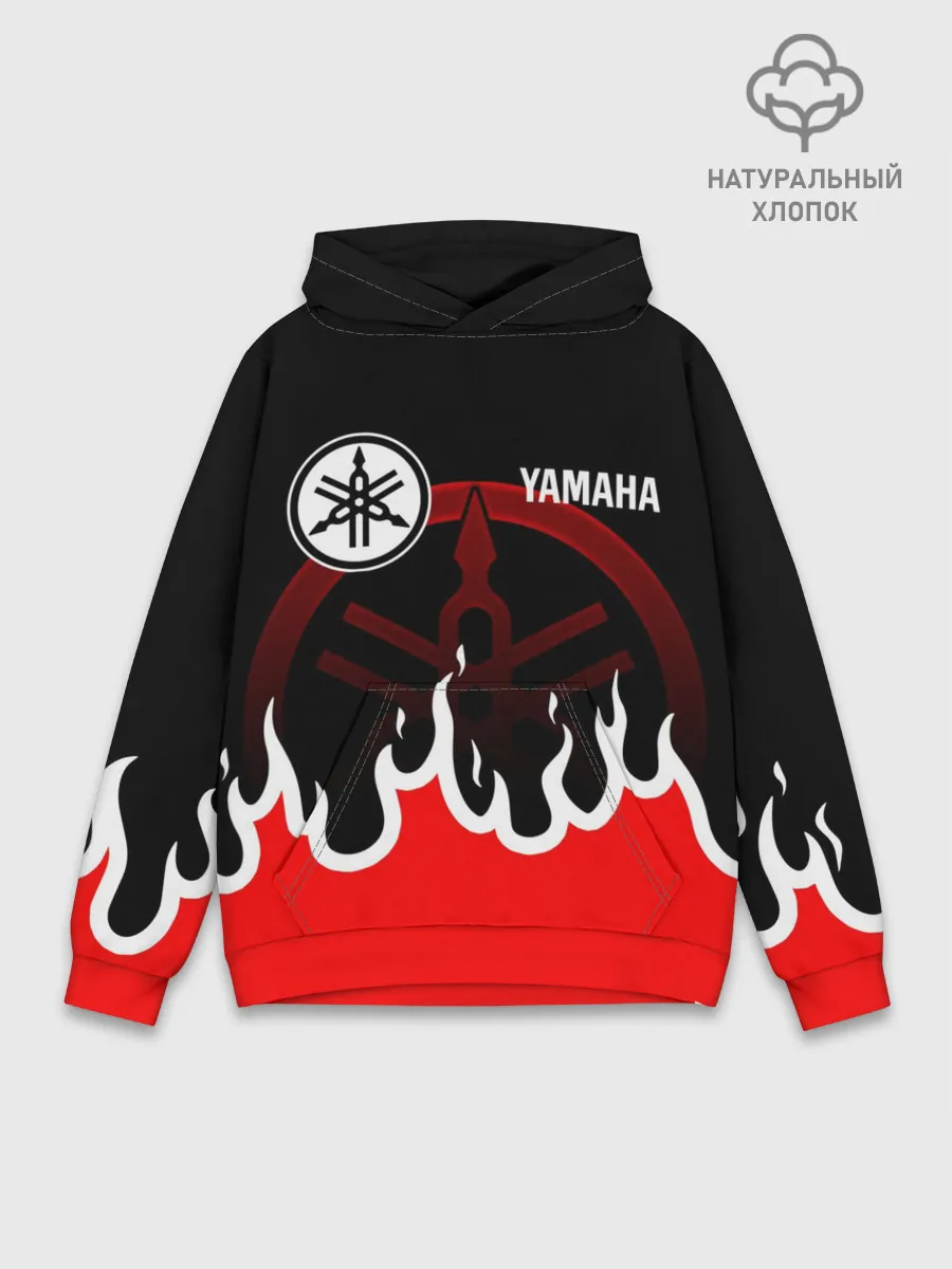Худи мужской база хлопок / YAMAHA / ЯМАХА / МОТОСПОРТ