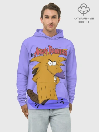 Худи мужской база хлопок / Крутые бобры. Норберт
